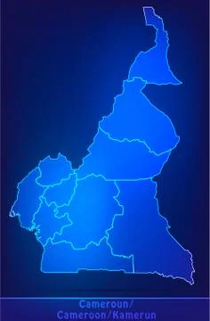Map of cameroons Stock Illustration