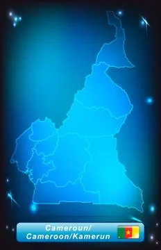 Map of cameroons Stock Illustration