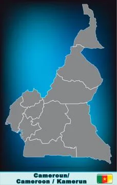 Map of cameroons Stock Illustration