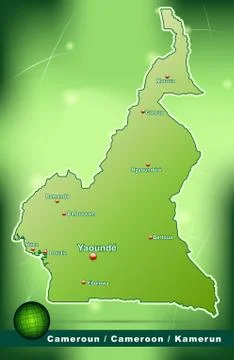 Map of cameroons Stock Illustration