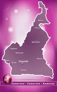Map of cameroons Stock Illustration