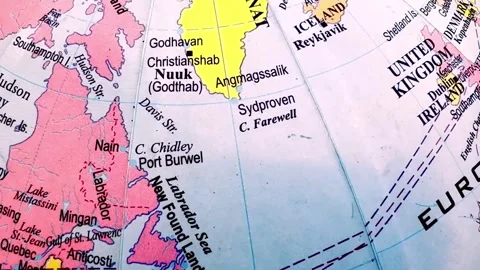 Map of Canada and Europe Видео 333609233