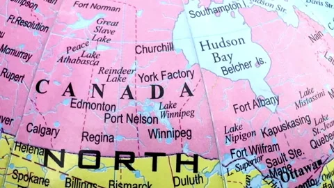 Map of Canada and USA Stock-Footage 329702391