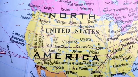 Map of Canada and USA Stock Footage 329719853