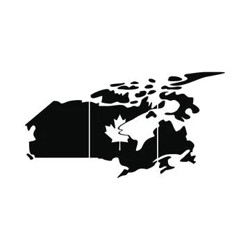 Map of Canada icon, simple style Ilustração Stock