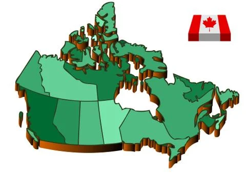 Map canada Stock Illustration