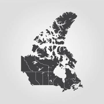 Map of Canada Stock Illustration