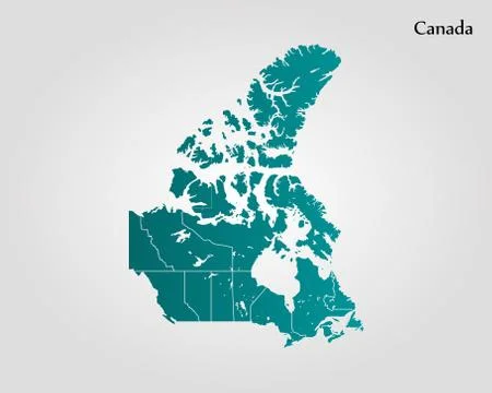 Map of Canada Stock Illustration