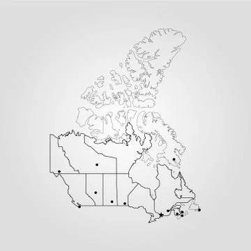 Map of Canada Stock Illustration