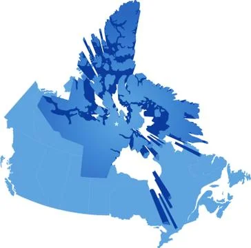Map of Canada - Nunavut Territory Stock Illustration
