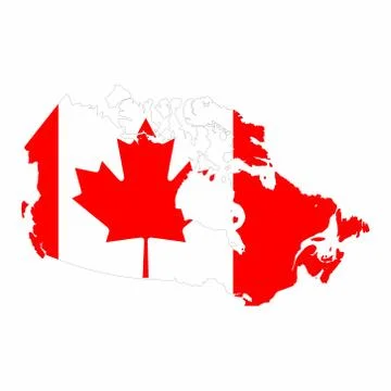 Map of Canada vector design isolated on white background Stock Illustration