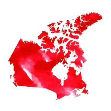 Map of canada with water color texture Stock Illustration