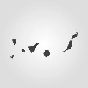 Map of the Canary Islands. Vector illustration. World map Stock Illustration