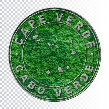 Map of Cape Verde, Environment Concept, CO2 emission concept Ilustración de archivo