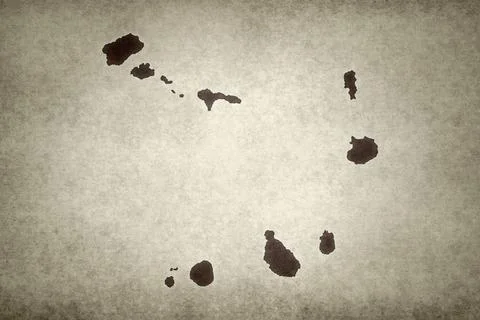 Map of Cape Verde on a paper Stock Illustration