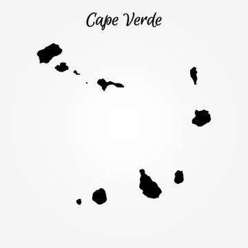 Map of Cape Verde. Vector illustration. World map Stock Illustration