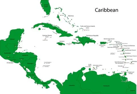 Map of caribbean Stock Illustration