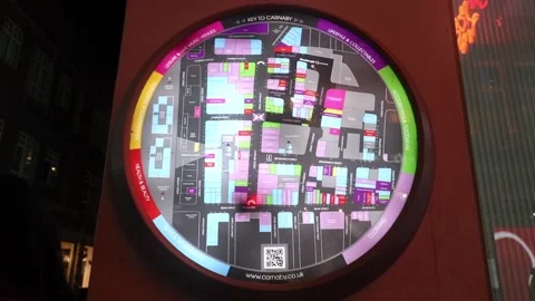 Map of Carnaby Street and surrounding area in London Vídeos de archivo 224954441