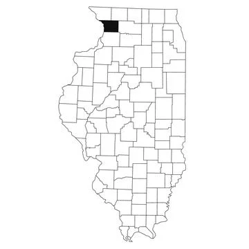 Map of Carroll County in Illinois state on white background. single County .. Stock Illustration