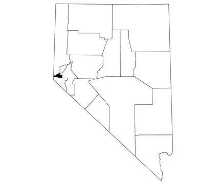 Map of Carson City County in Nevada state on white background. single Count.. Stock Illustration
