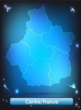 Map of center with borders with bright colors Stock Illustration