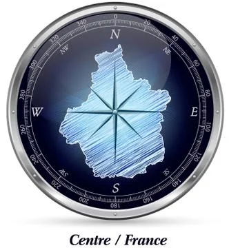 Map of center with borders Stock Illustration