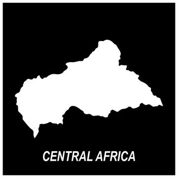 Map of Central African countries Stock Illustration