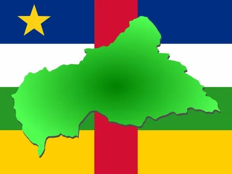 Map of central african republic Stock Illustration