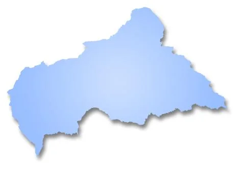 Map of Central African Republic Stock Illustration