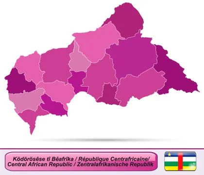Map of central african republic Stock Illustration