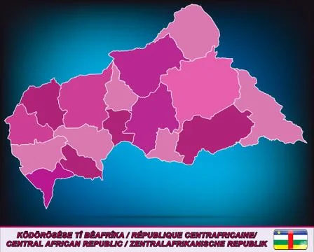Map of central african republic Stock Illustration