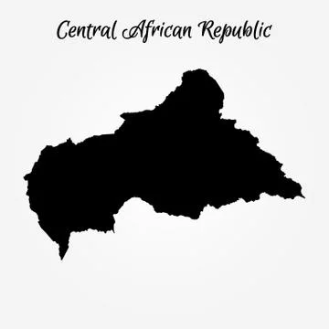 Map of Central African Republic Stock Illustration