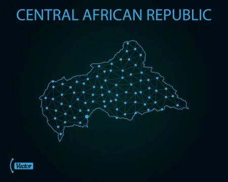 Map of Central African Republic. Vector illustration. World map イラスト素材