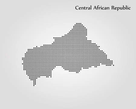 Map of Central African Republic. Vector illustration. World map Illustrazione stock