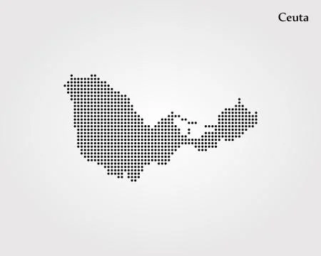 Map of Ceuta. Vector illustration. World map Illustrazione stock