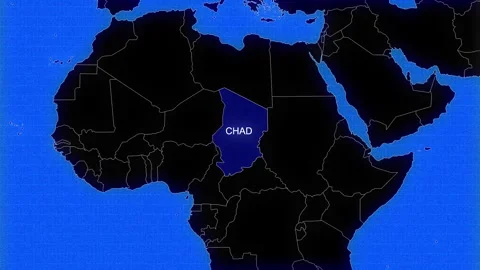 Map Of Chad Stock Footage 294577509
