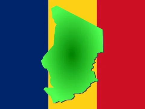Map of chad Stock Illustration