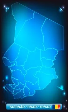 Map of chad Stock Illustration