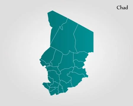 Map of Chad Stock Illustration