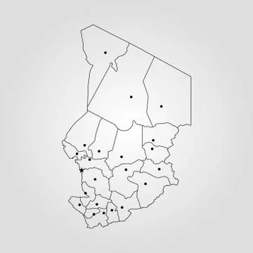Map of Chad Stock Illustration