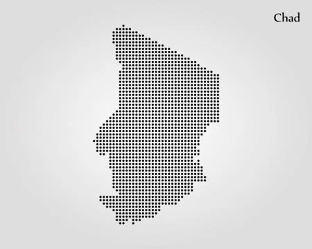 Map of Chad. Vector illustration. World map Stock Illustration