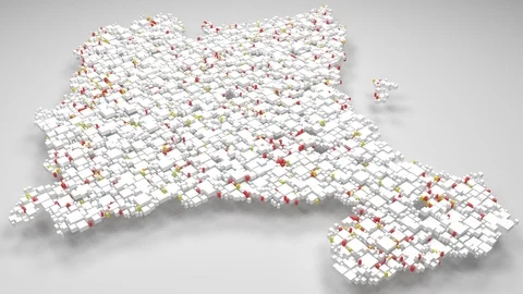 Map of the Chartered Community of Navarre - Spain Stock Footage 95875804