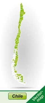 Map of chile Stock Illustration