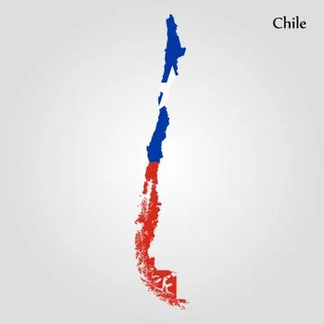 Map of Chile Stock Illustration