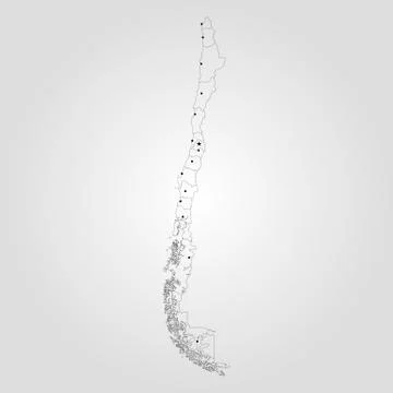 Map of Chile Stock Illustration