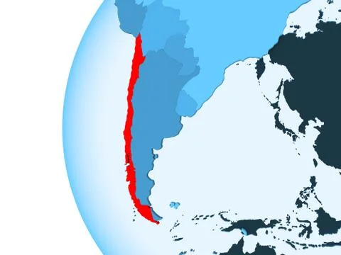 Map of Chile Stock Illustration