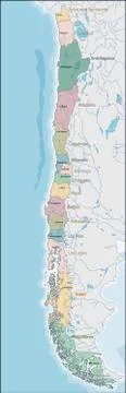 Map of Chile Stock Illustration
