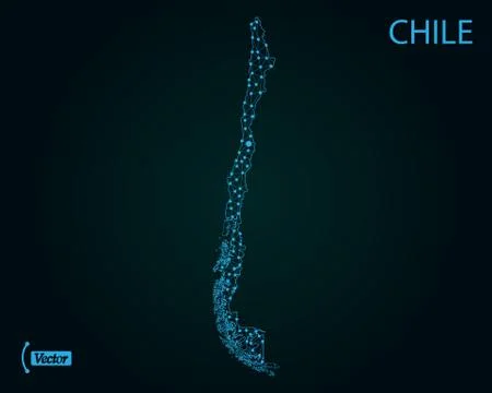 Map of Chile. Vector illustration. World map Stock Illustration