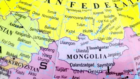 Map of China and Russia Stock Footage 329705966