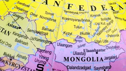 Map of China and Russia 스톡 동영상 329706325